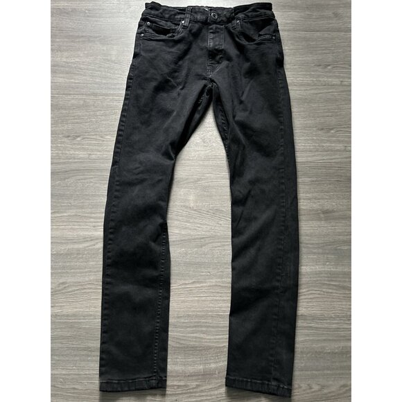 MARC ECKO CUT & SEW Black Jeans Men’s 30 X 30* Denim 5 Pocket Dark Skinny Slim - Picture 1 of 9